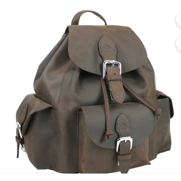 Vagarant Traveler Spacious Oil Tanned Cowhide Leather Laptop Bag 26L